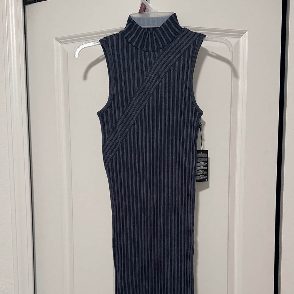 Forever 21 Navy Striped Midi Dress